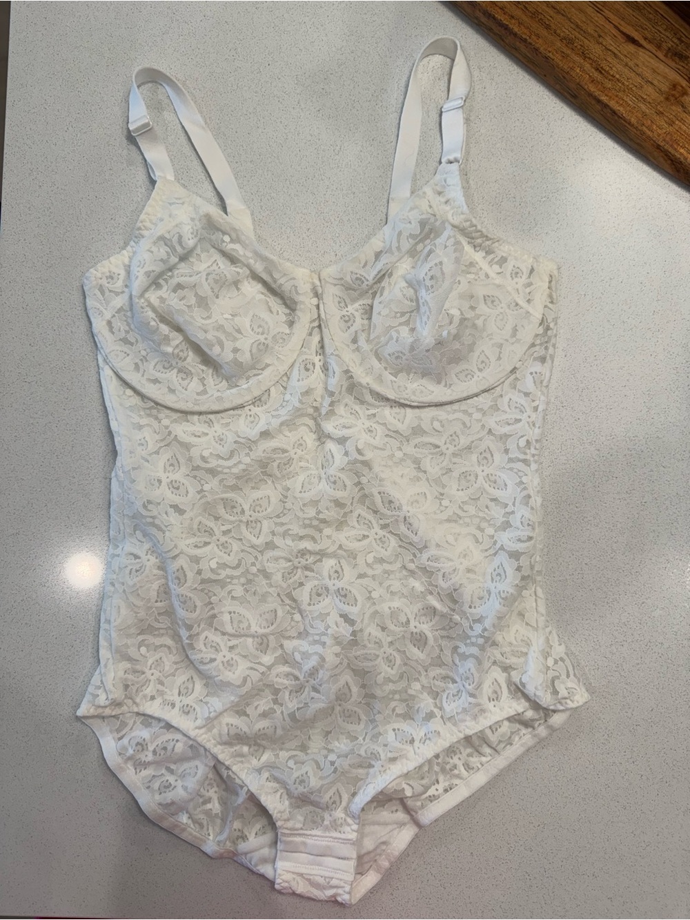 Bali White Lace Underwire Bodysuit